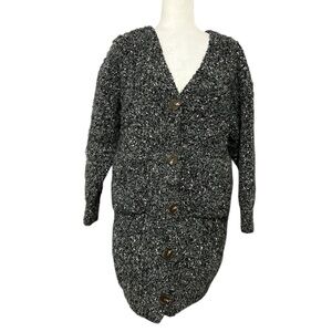 Salt & Pepper Knit Long Sleeve Sweater